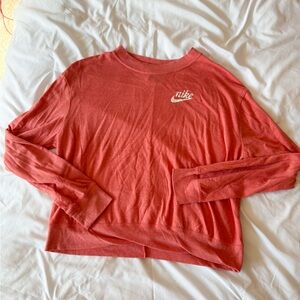 Nike Orange Long Sleeve Tee Size Small